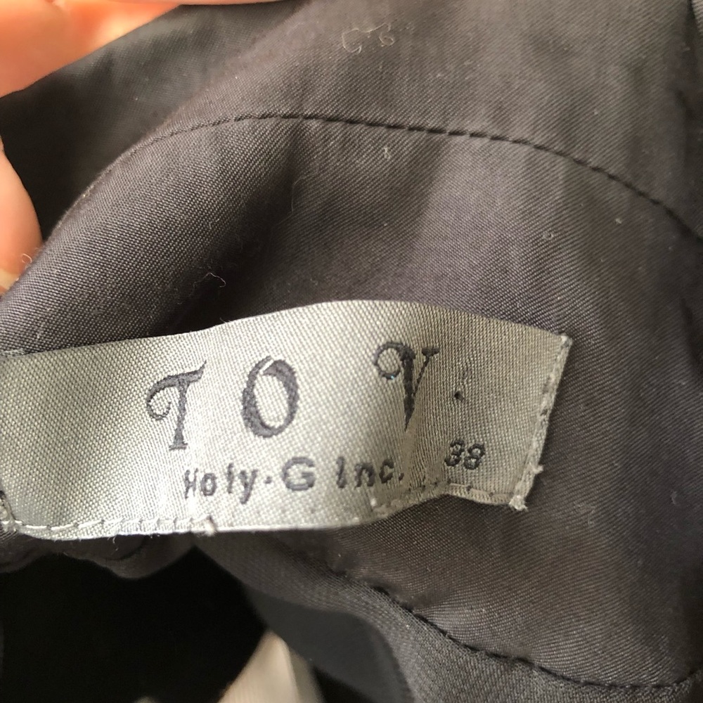 TOV holy black blazer with rhinestones size 38 - Picture 4 of 5
